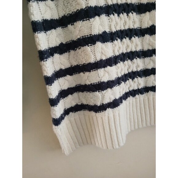 Madewell Womens XS Linelle Cable Knit Sweater Nautical Wool Alpaca  Fisherman - Picture 2 of 7